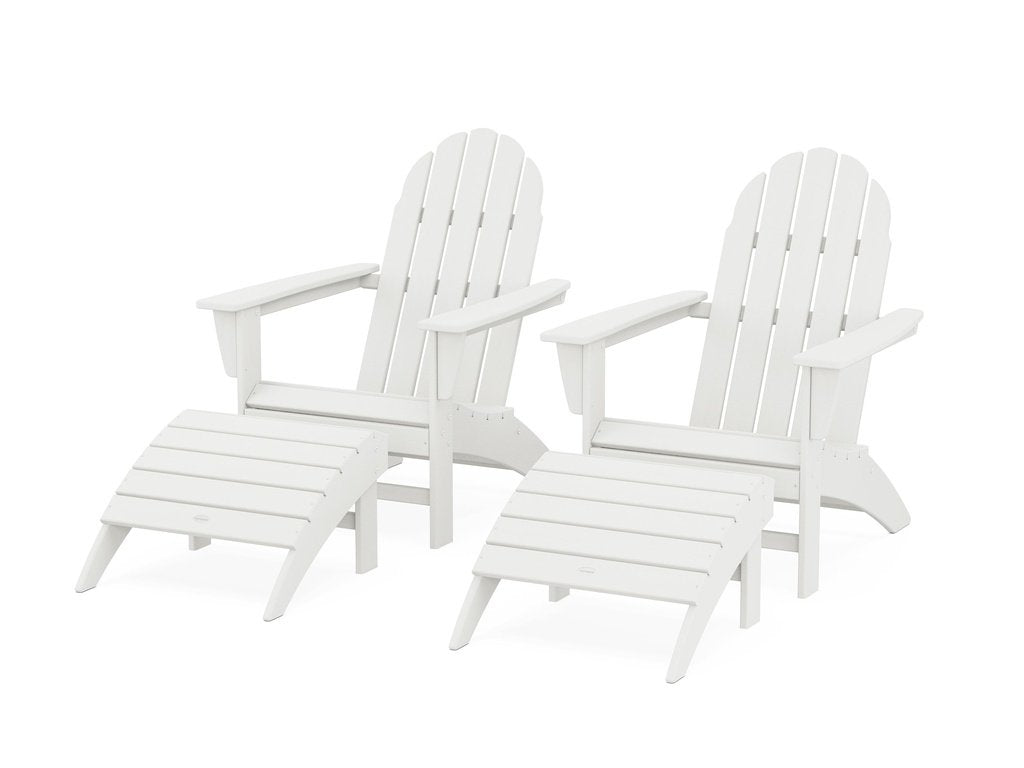 Vineyard Adirondack Chair 4-Piece Set with Ottomans Photo