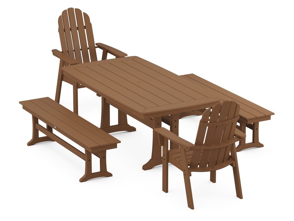 Vineyard Adirondack 5-Piece Dining Set with Trestle Legs Photo