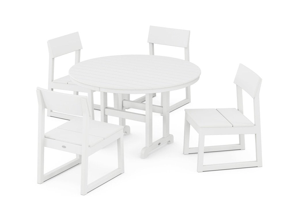 EDGE Side Chair 5-Piece Round Farmhouse Dining Set Photo