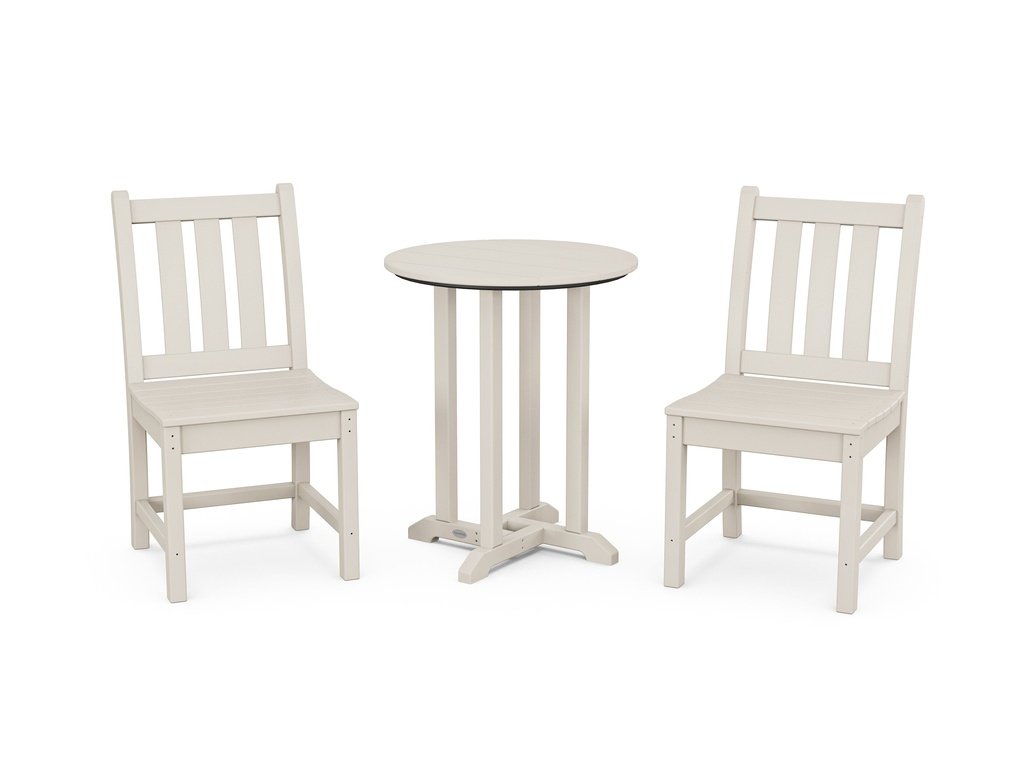 Traditional Garden Side Chair 3-Piece Round Dining Set Photo