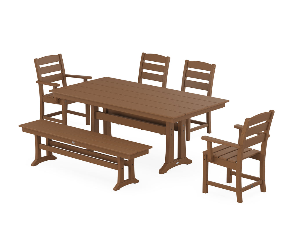 Lakeside 6-Piece Farmhouse Dining Set With Trestle Legs Photo