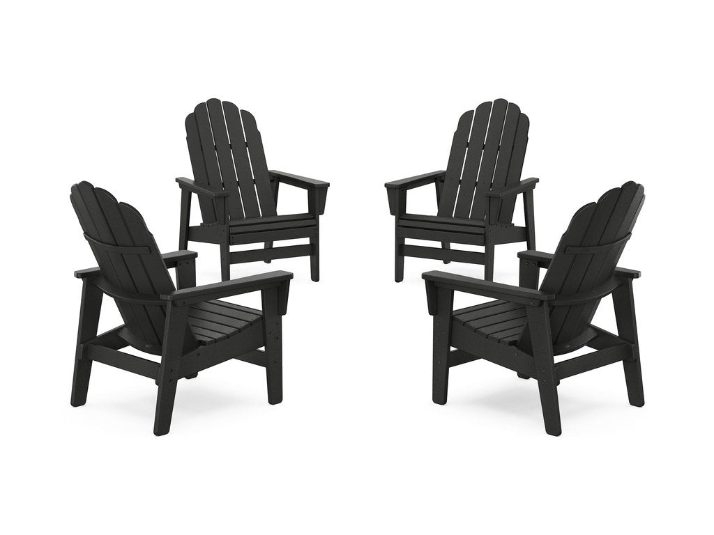 4-Piece Vineyard Grand Upright Adirondack Chair Conversation Set Photo