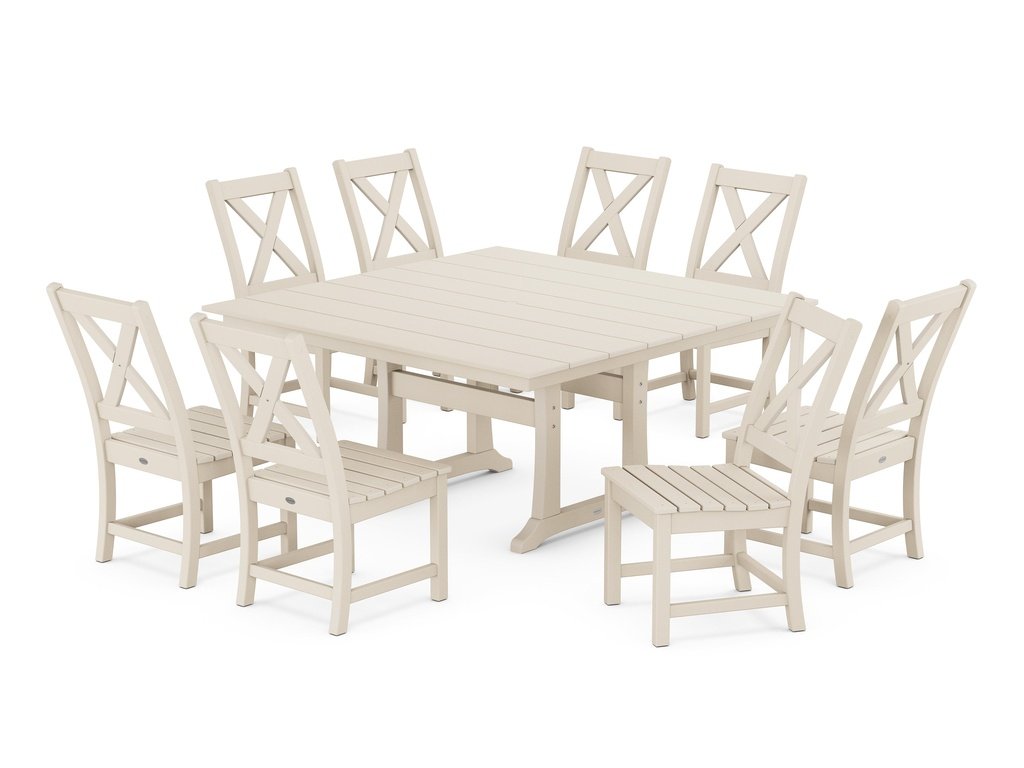 Braxton Side Chair 9-Piece Farmhouse Dining Set Photo