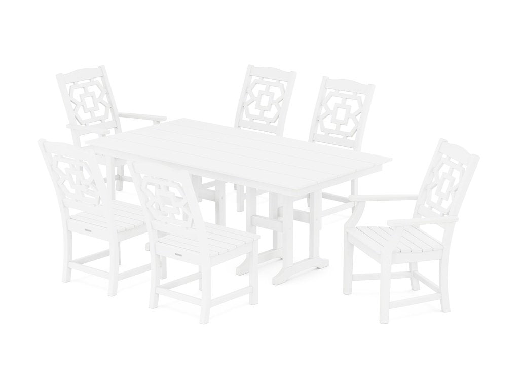 Chinoiserie 7-Piece Farmhouse Dining Set Photo