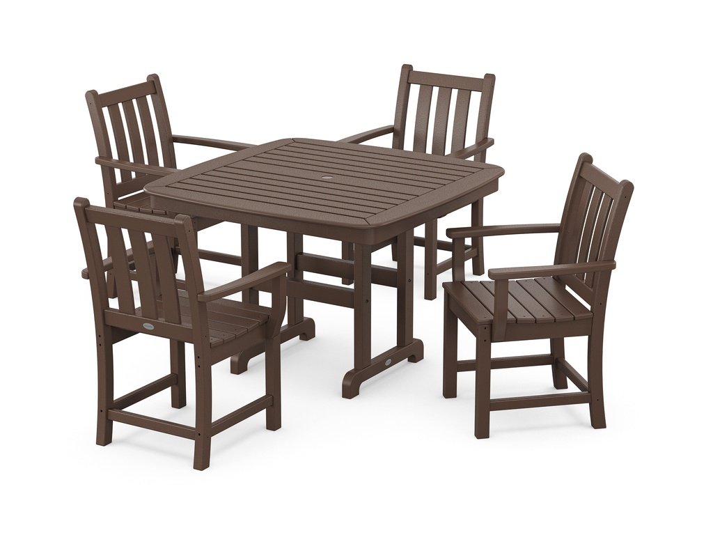 Traditional Garden 5-Piece Dining Set with Trestle Legs Photo