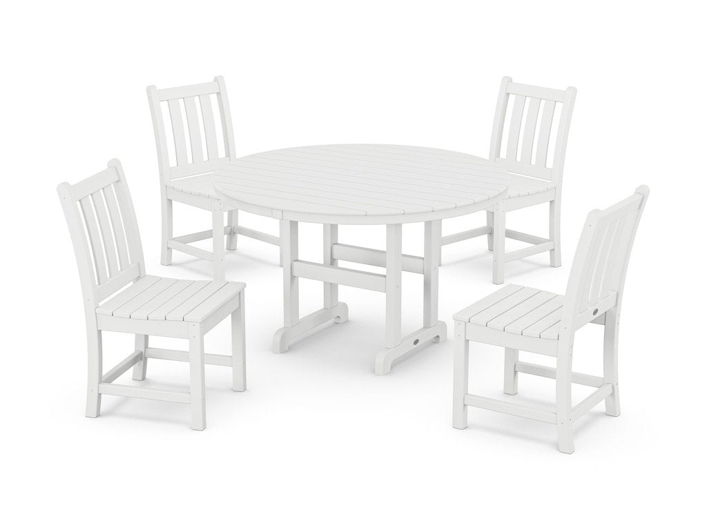 Traditional Garden Side Chair 5-Piece Round Farmhouse Dining Set Photo