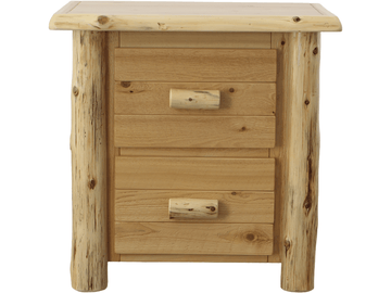 Rustic Cedar 2 Drawer Nightstand