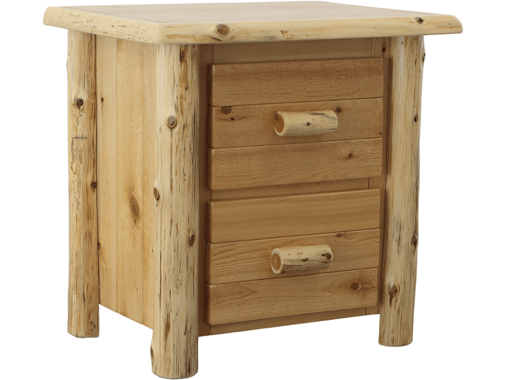 Rustic Cedar 2 Drawer Nightstand