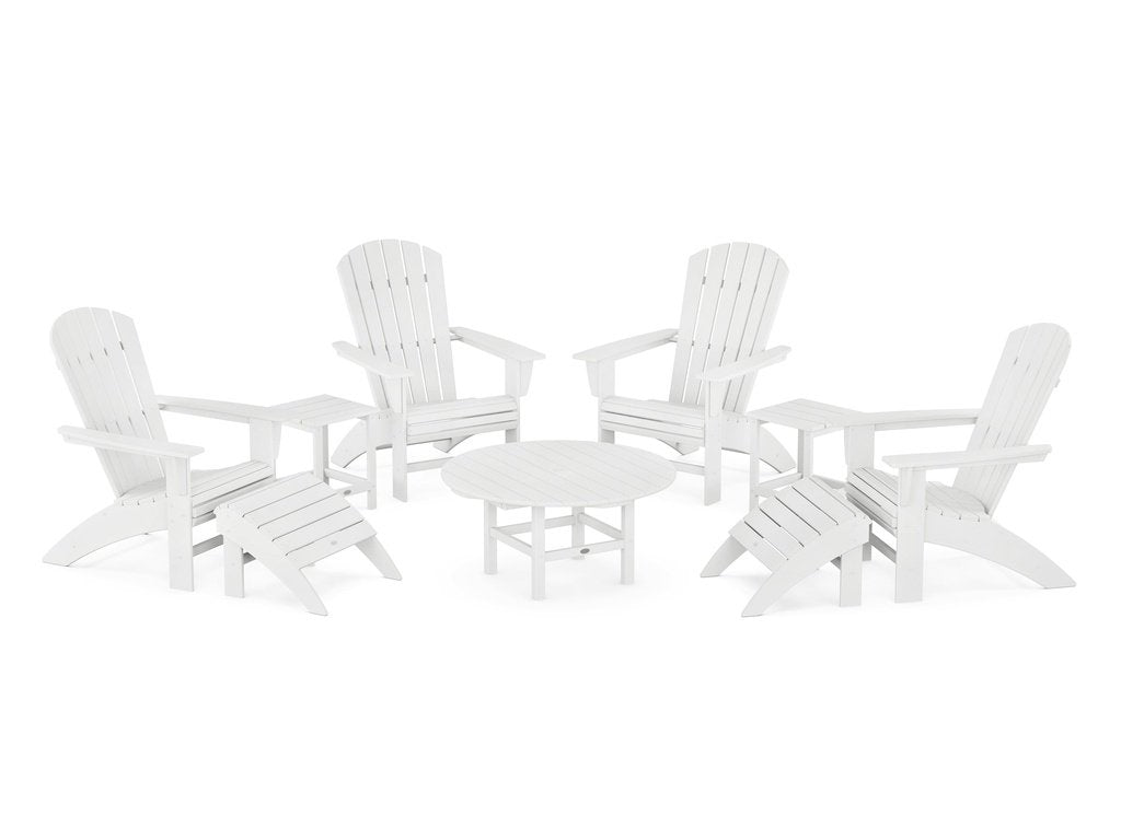 Nautical Curveback Adirondack Chair 9-Piece Conversation Set Photo