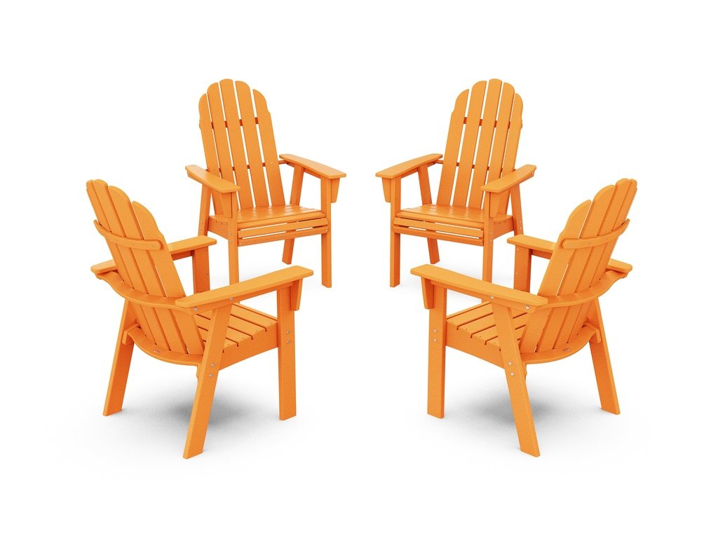 Vineyard 4-Piece Curveback Upright Adirondack Conversation Set Photo