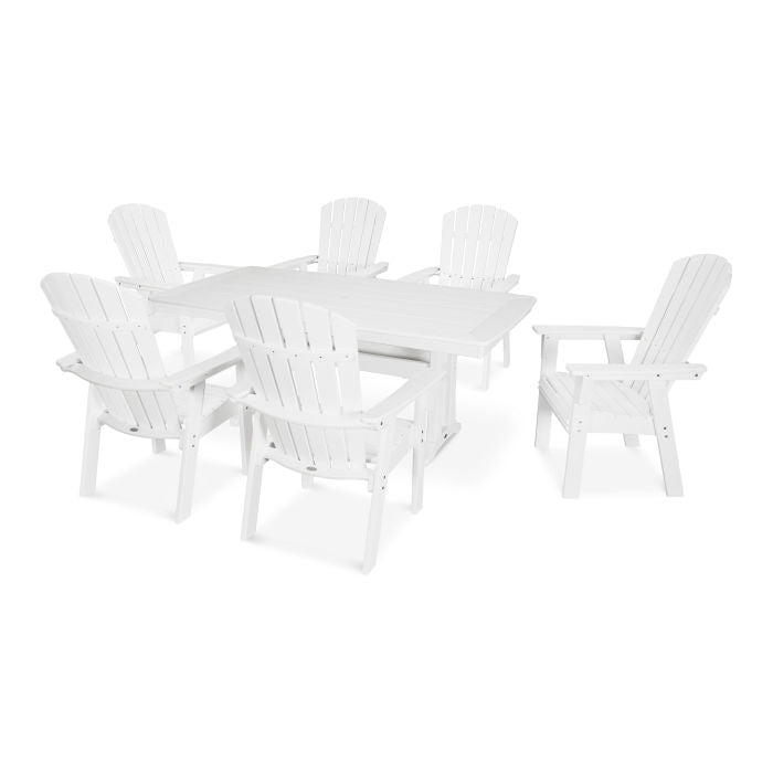 Nautical Curveback Adirondack 7-Piece Dining Set with Trestle Legs - Retreat Home Furniture