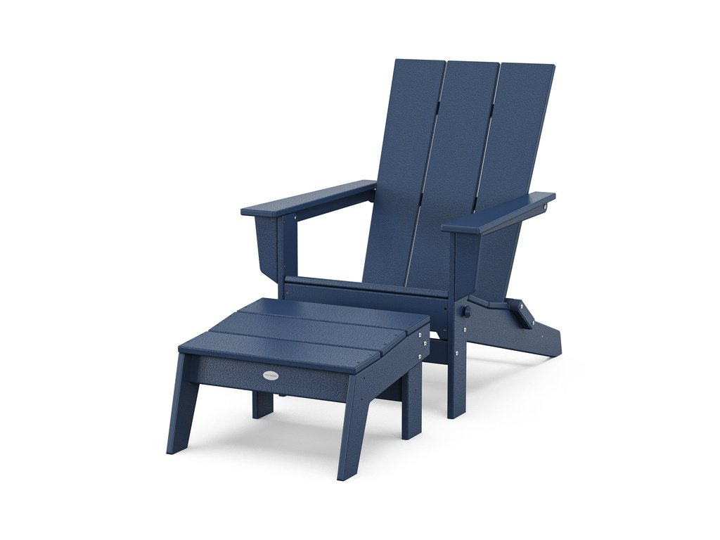 Modern Studio Folding Adirondack Chair with Ottoman Photo