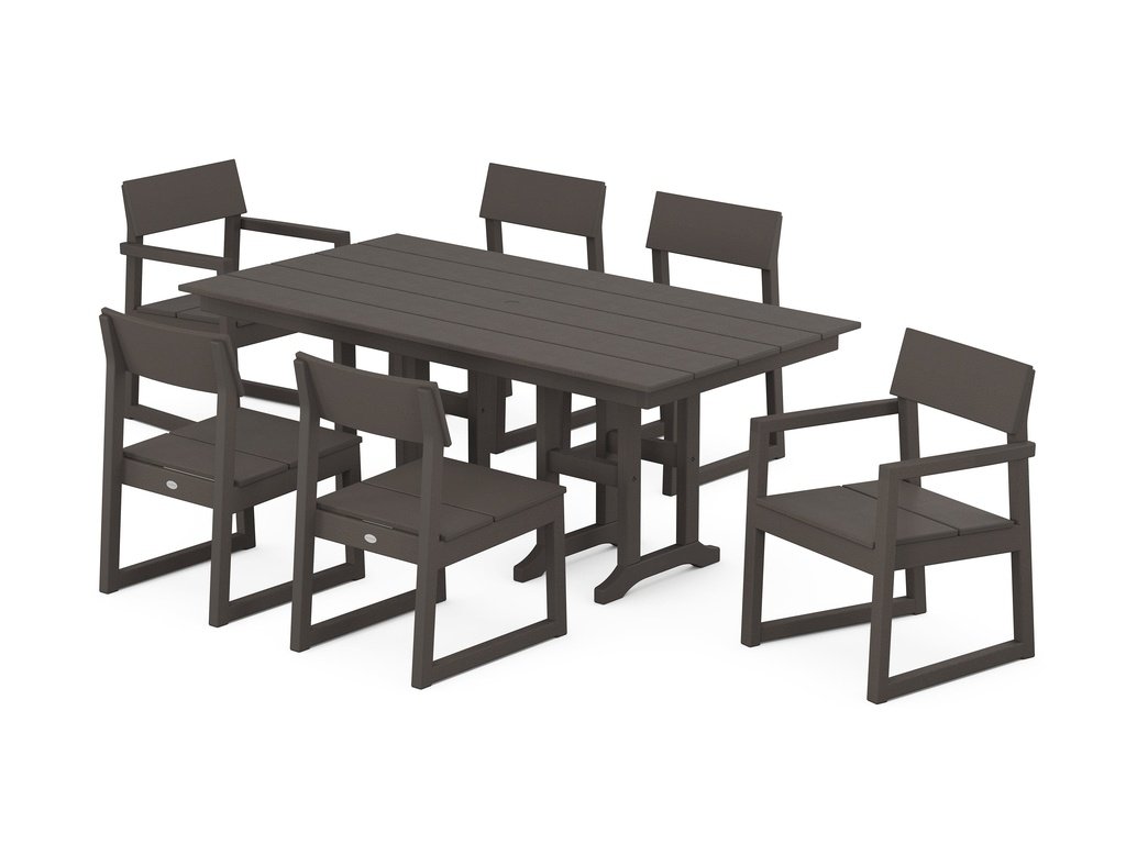 EDGE 7-Piece Farmhouse Dining Set Photo