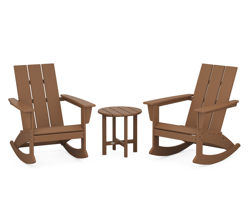 Modern 3-Piece Adirondack Rocking Chair Set Photo