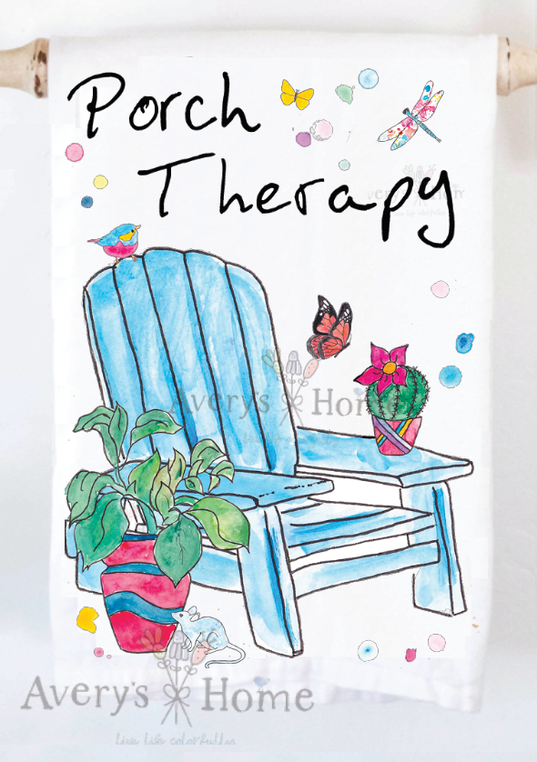 Porch Therapy Adirondack & Plants Kitchen Towel - Retreat Home Furniture