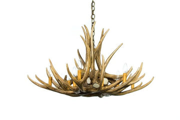 12 LT Faux Antler Chandelier