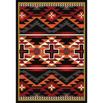 Rustic Crucifix - Black-CabinRugs Southwestern Rugs Wildlife Rugs Lodge Rugs Aztec RugsSouthwest Rugs